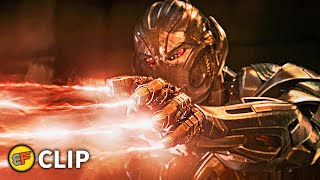 Avengers vs Ultron  Salvage Yard Fight Scene  Avengers Age of Ultron 2015 Movie Clip HD 4K [upl. by Mercer]