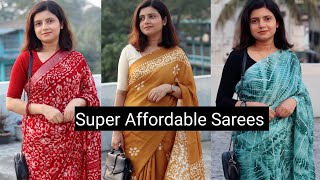 Affordable Sarees  Stylish amp Trendy Sarees  Office Wear amp Daily Wear Sarees  MomaTiara [upl. by Yim]