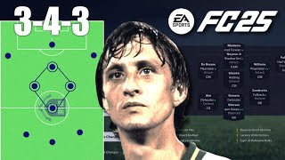 Breaking Down Cruyff’s 343 Tiki Taka Custom Tactics  FC 25 [upl. by Helga]