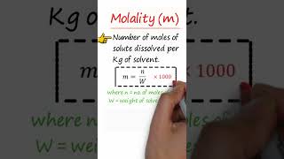 Molality as Concentration Term [upl. by Ttehc]