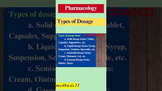 Types of Dosage form  solid  semi solid  liquid  tablet  cream  syrup  shorts [upl. by Lotsirk61]