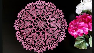 Crochet Doily Step by Step Instructions doily tablemat crochetworldcreations [upl. by Ttenaj]