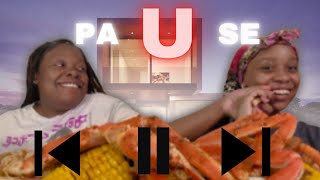 PAUSE CHALLENGE PART 2 SEAFOOD BOIL mukbang seafood fyp [upl. by Mapel]