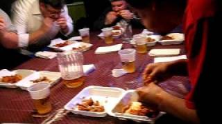 Wing Eating Contest 2262010  Timothy O Tooles Chicago [upl. by Lenz5]