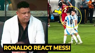 Brazilian Ronaldos reaction to Messi and Julian Alvarezs goal against Canada  Football News Today [upl. by Nnov]