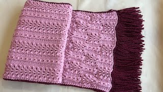 How to knit a scarf shawl  Knitting Tutorial [upl. by Oidgime971]