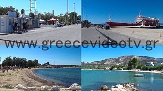 Skala Prinou Prinos beach  port Thassos Greece Σκάλα Πρίνου Πρίνος παραλία  λιμάνι Θάσος [upl. by Noslrac719]