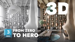 3ds Max Interior Modeling  From Zero To Hero [upl. by Oakes]