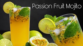 How To Make Passion Fruit Mojito  Mojito Mocktail  Refreshing Summer Fizzy Mocktail [upl. by Nerat]