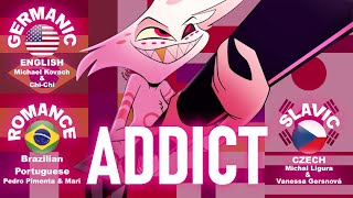 ADDICT  17 languages  Hazbin Hotel  Cover Multilanguage  Lyrics amp Translation ❤️ [upl. by Agate77]