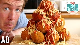 GIANT ARANCINI CROQUEMBOUCHE ft VEETEE RICE AD [upl. by Calie490]