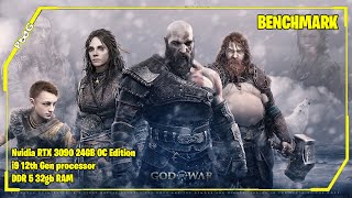 God of War Ragnarök 12th Gen RTX 3090 4K Ultra Graphics BENCHMARKS [upl. by Elinet]