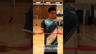 Shoulder amp Rotator Cuff Warm up for Badminton Part 1 shorts [upl. by Amirak234]