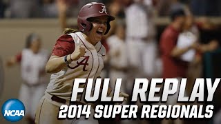 Alabama vs Nebraska 2014 NCAA softball super regionals  FULL REPLAY [upl. by Bibeau]