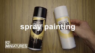 white over black base coat zenithal priming  spray painting [upl. by Nevin18]