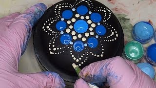 DIY How to Make a Mandala Stone  Painted Dotting Art  Satisfying Painting Rocks [upl. by Narba]