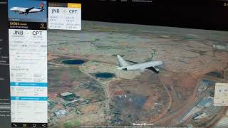 FlightRadar24 Virtual 3D View of a real flight [upl. by Ennaeirb593]