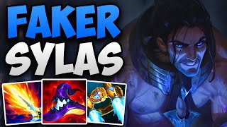 FAKER PLAYS SYLAS IN EUW CHALLENGER  CHALLENGER SYLAS MID GAMEPLAY  Patch 1421 S14 [upl. by Artenek995]