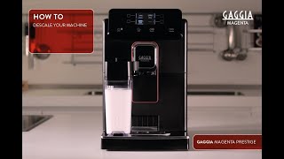 GAGGIA MAGENTA PRESTIGE  HOW TO CLEAN THE MILK SYSTEM [upl. by Enyleuqcaj]