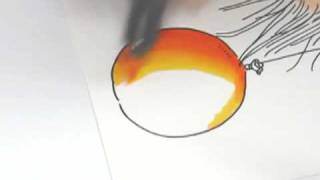 Copic Markers  Blending two colours  yellow to orange [upl. by Ecylahs635]