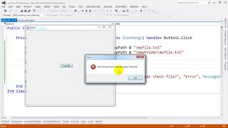 How to Check File Exist and Copy File in VB NET 2012 [upl. by Zevahc66]