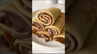 Nutella crepe Easy Crepe Recipe cooking food tiktok shorts nutella [upl. by Atinus9]