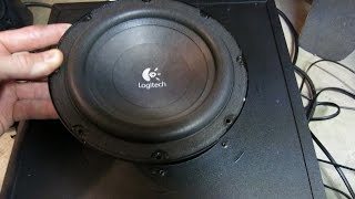 How To Take Apart Logitech Z623 Subwoofer amp Amp [upl. by Akir]