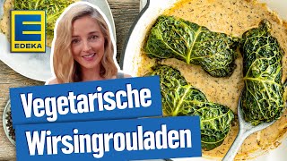 Vegetarische Wirsingrouladen I Vegetarisches WirsingRezept [upl. by Barbaraanne219]