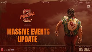 Pushpa 2  The Rule Massive Events Update  Allu Arjun  Sukumar  Rashmika  Devi Sri Prasad [upl. by Savitt]