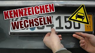 Kennzeichen am Auto wechseln  TOP ANLEITUNG  ohne Werkzeug [upl. by Ojyma833]