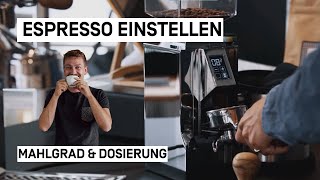 Kaffeemühle einstellen  Mahlgrad einstellen mit Eureka Mignon Perfetto  Espresso Zubereitung Hilfe [upl. by Irihs]