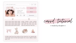 cute interactive carrd tutorial — © elroseria [upl. by Eiramnna]