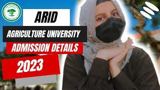 Admission 2023 open at Arid Agriculture university  Admission details [upl. by Hux]