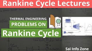 Problems on Rankine cycle  Rankine Engine  Thermal Engineering  Telugu  Sai Info Zone [upl. by Joao282]