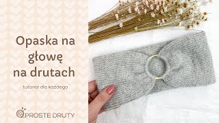 🧶 Opaska na głowę na drutach🧶Instrukcja krok po kroku Head Band Knitting Step by step [upl. by Head]