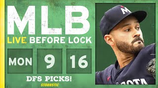 MLB DFS Picks Today 91624 DraftKings FanDuel amp PrizePicks Baseball Lineups  Live Before Lock [upl. by Bucher968]