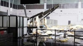 Cyclone Hudhud blew roof off Vizag Airport no flights [upl. by Anilorac361]