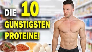 TOP 10 GÜNSTIGSTEN PROTEIN LEBENSMITTEL VOM SUPERMARKT [upl. by Aicinad]