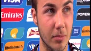 Deutschland vs Argentinien 10  Finale 2014  Mario Götze im Interview zum Siegtor [upl. by Poler550]