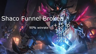 League of Legends  Shaco Funneling 90 win ratio in ranked [upl. by Sellig]