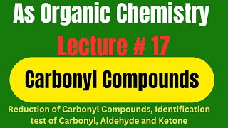 As Organic Chemistry Identification tests of Carbonyl Compound Aldehyde and Ketone [upl. by Aicats922]