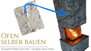 Ofen selber bauen  Ofen Verkleidung  Schornstein verkleiden  Kamin verkleiden [upl. by Siuoleoj]