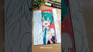 Drawing Hatsune Miku✨ Stained Art プロセカ hatsunemiku 初音ミク art shorts [upl. by Adnahcir]