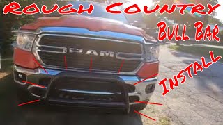 Rough Country Bull Bar Install 2020 Ram 1500 [upl. by Amsirp]