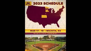 Gopher Softball 2023 Schedule Reveal [upl. by Yllah]