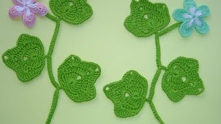 Como tejer hojas a crochet paso a paso fácil DIY [upl. by Tseng578]