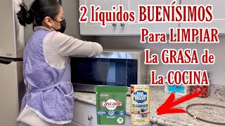 ✅ 2 LIQUIDOS BUENISIMOS PARA LIMPIAR LA GRASA DE LA COCINA como limpiar la grasa de la cocina [upl. by Adamson581]