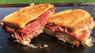 Corned Beef Reuben Sandwich on the Blackstone Griddle [upl. by Milena]