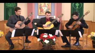 Bach Invention No 3 BWV 789 for three guitars [upl. by Luce956]