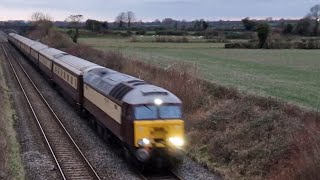 57315 TnT 57601 work the Northern Belle to London Euston passing Edington  081224 [upl. by Virgilia718]